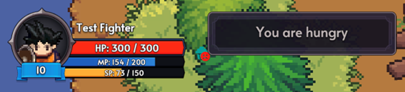 Sistema de Comidas e Fome em Grind Hero